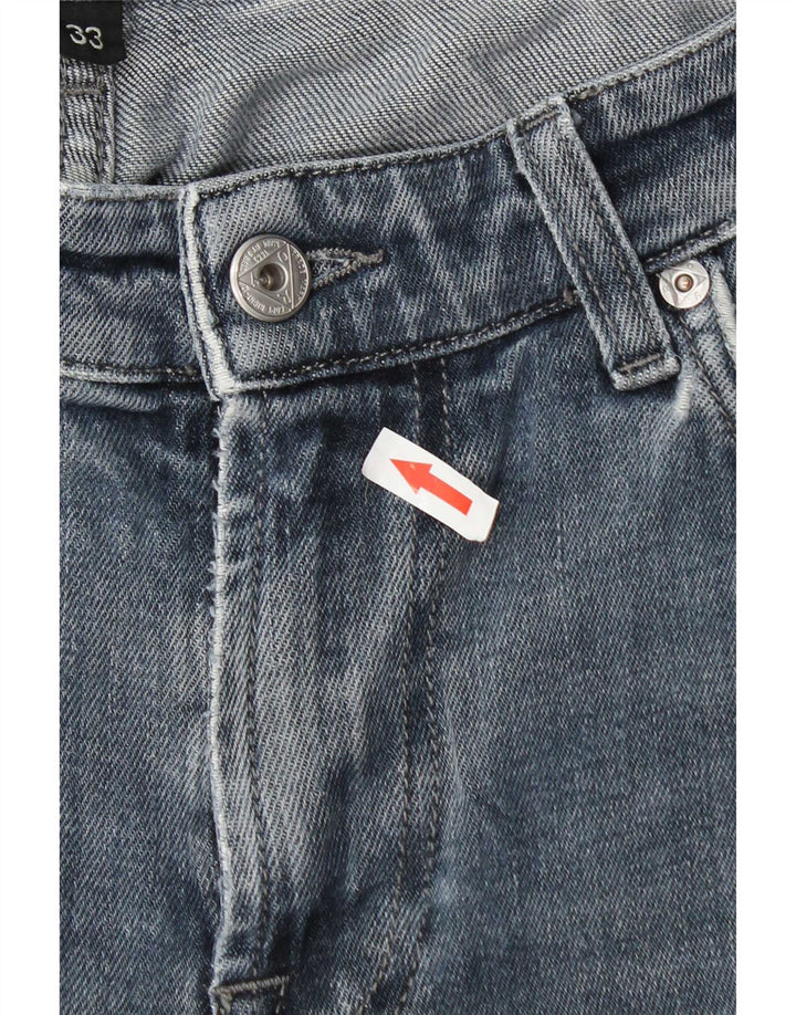 Roy Rogers Mens Straight Jeans W33 L31 Blue Cotton
