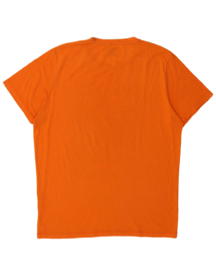 Jack & Jones Mens Regular Fit Graphic T-Shirt Top Large Orange