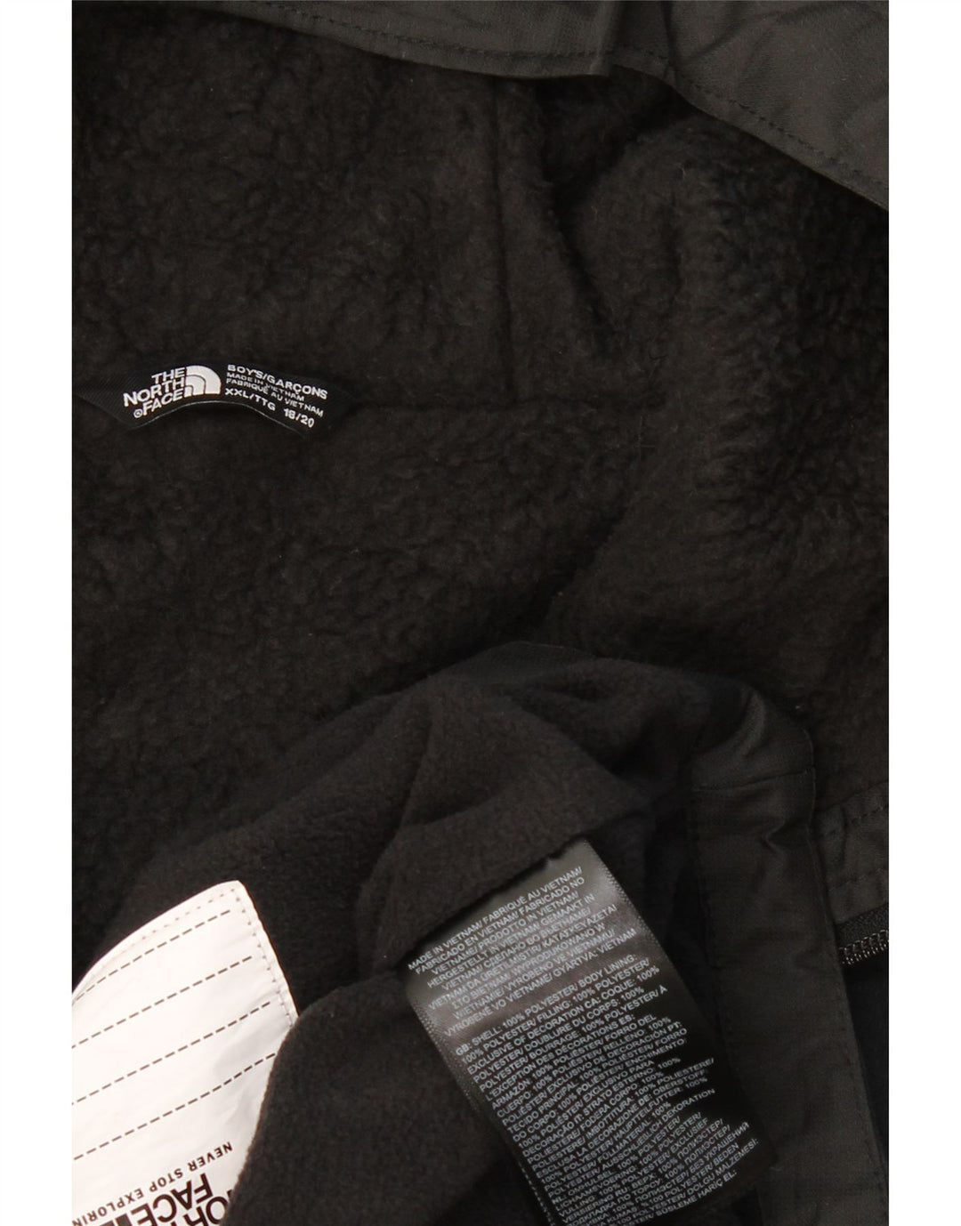 THE NORTH FACE Boys Hooded Windbreaker Jacket 15-16 Years 2XL Black