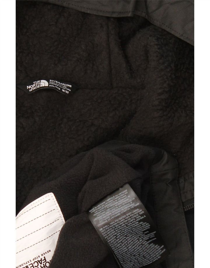 THE NORTH FACE Boys Hooded Windbreaker Jacket 15-16 Years 2XL Black