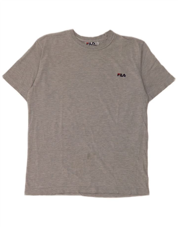 Fila Mens T-Shirt Top IT 50 Medium Grey Cotton