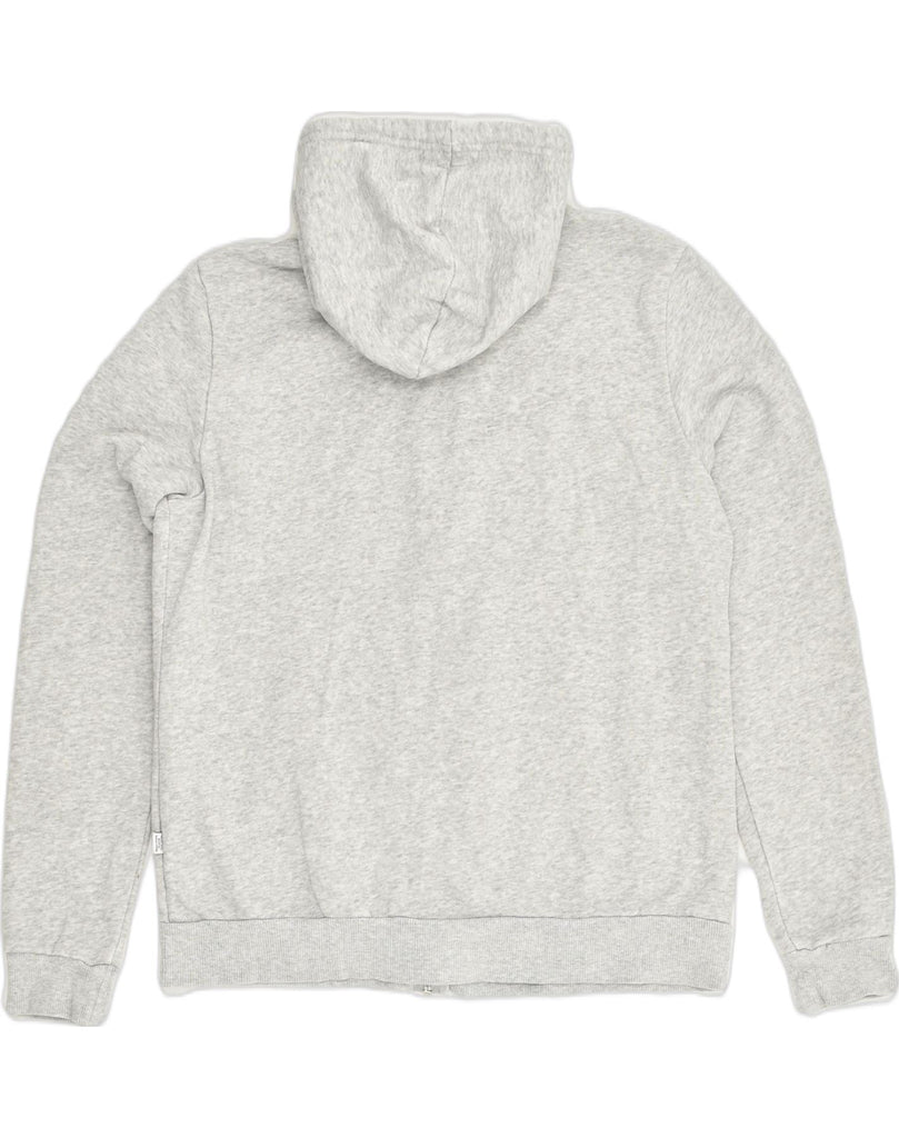 PUMA Womens Graphic Zip Hoodie Sweater UK 16 Large  Grey Cotton | Vintage Puma | Thrift | Second-Hand Puma | Used Clothing | Messina Hembry 