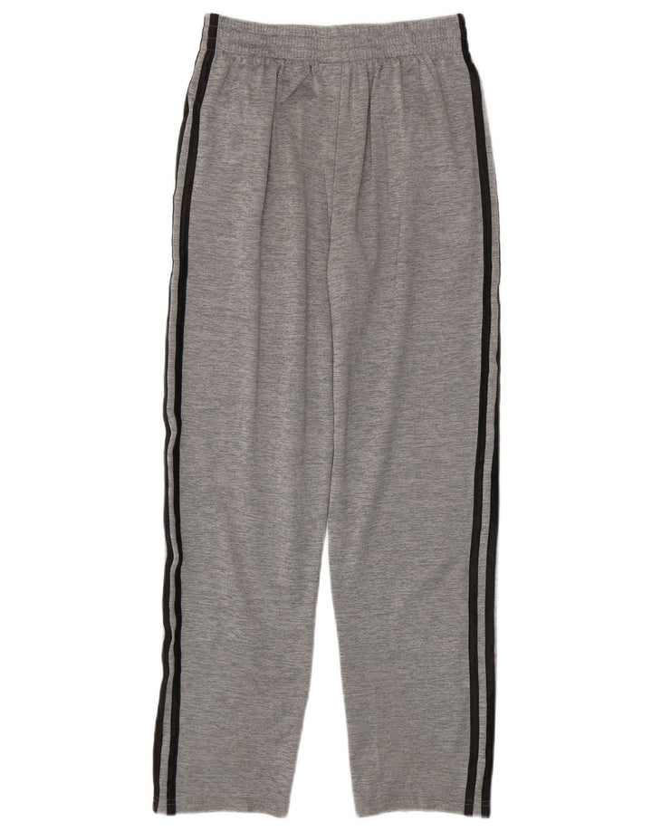 ADIDAS Boys Tracksuit Trousers 14-15 Years  Grey Flecked Polyester