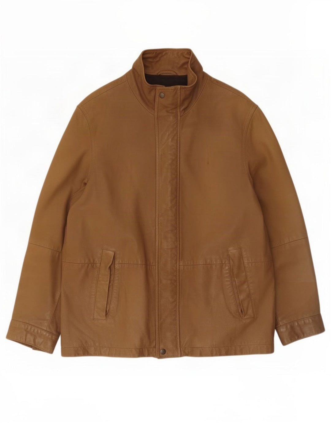 Timberland Mens Leather Jacket UK 36 Small Brown