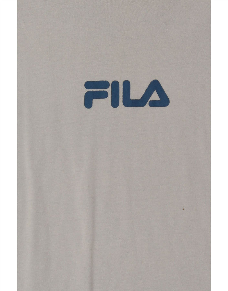 FILA Mens Graphic T-Shirt Top Medium Blue Colourblock Vintage Fila and Second-Hand Fila from Messina Hembry 
