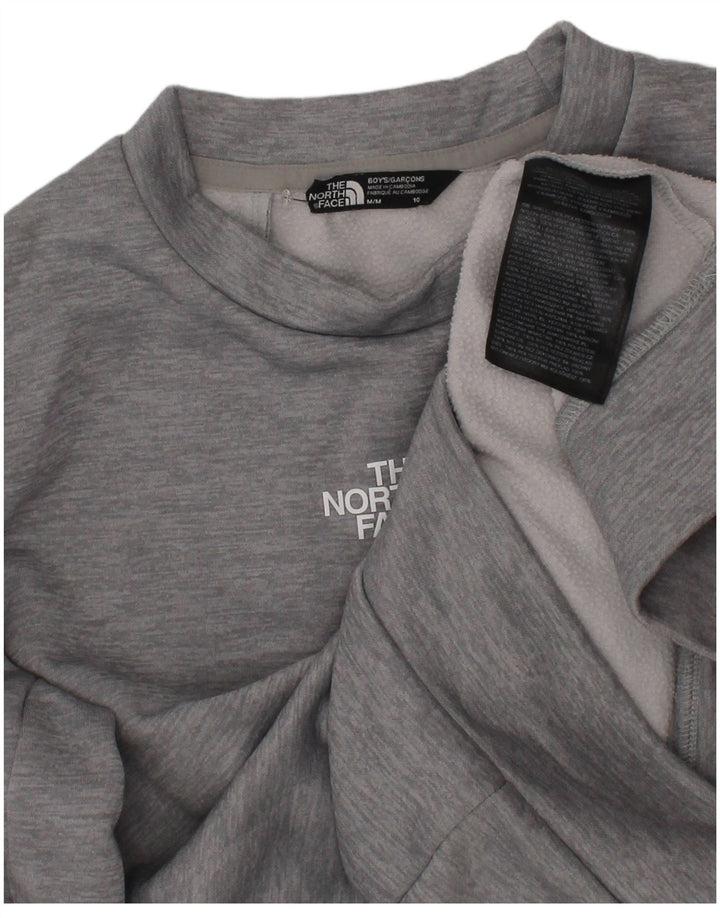 The North Face Boys Sweatshirt Jumper 9-10 Years Medium Grey Colourblock