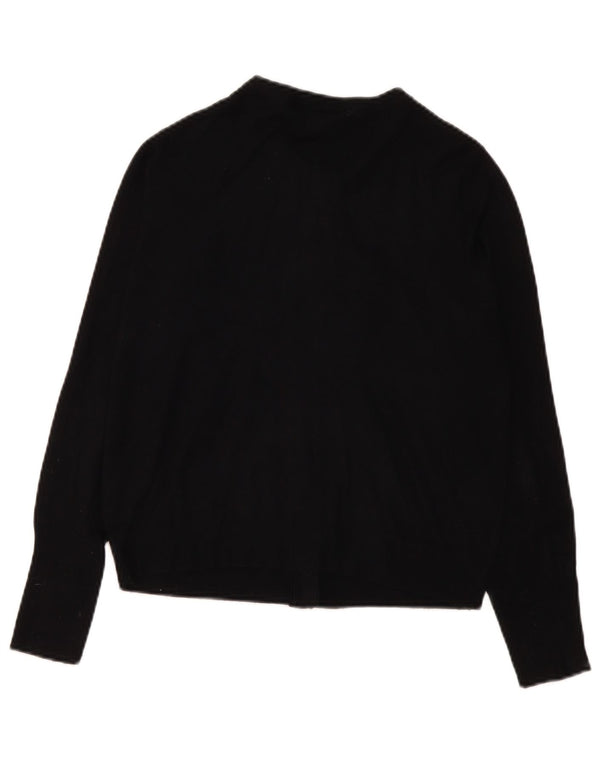 Marks & Spencer Womens Cardigan Sweater UK 14 Medium Black Viscose