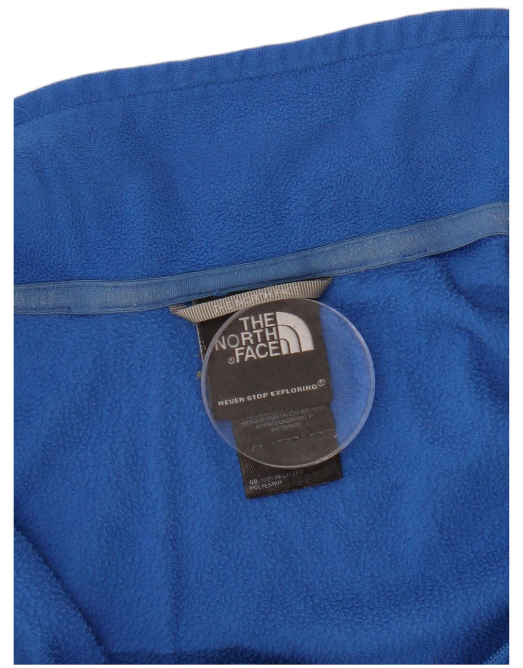 THE NORTH FACE Mens Zip Neck Fleece Jumper XL Blue Polyester