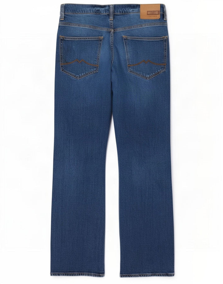 Mustang Mens Bootcut Jeans W36 L34 Blue Cotton