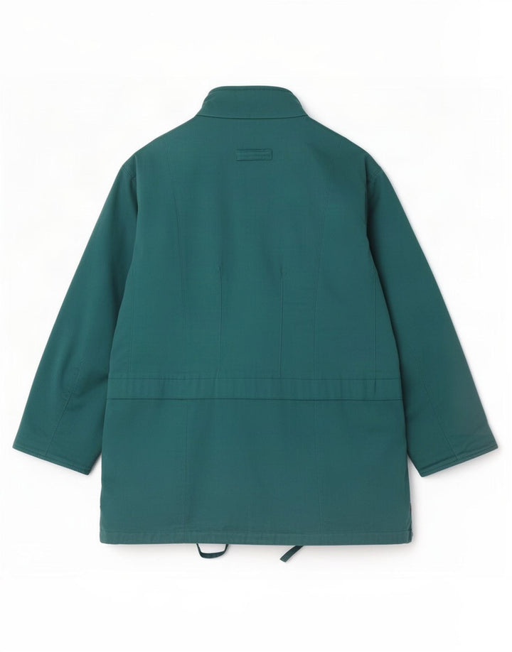 Vintage Womens Parka Jacket IT 44 Large Turquoise Cotton