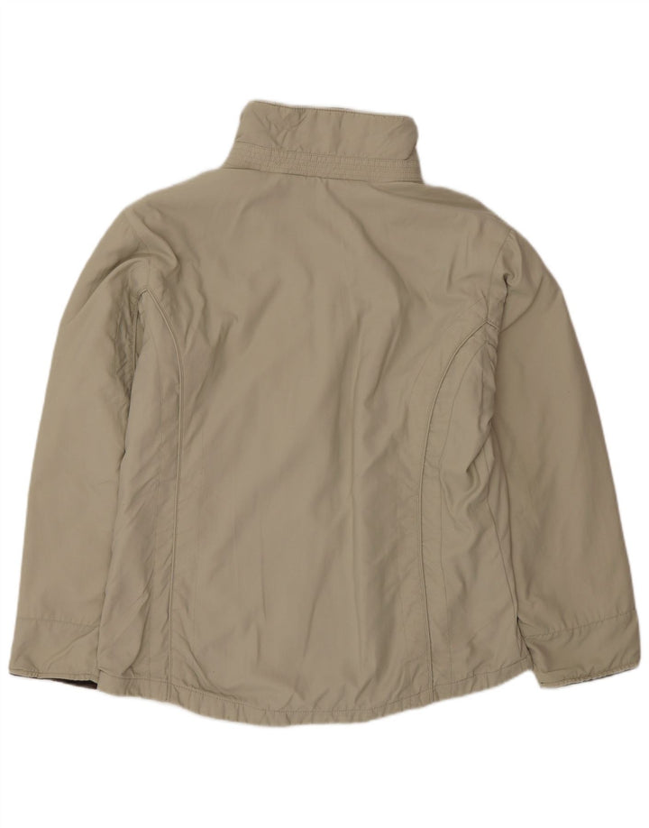 Columbia Womens Oversized Windbreaker Jacket UK 10 Small Beige Nylon