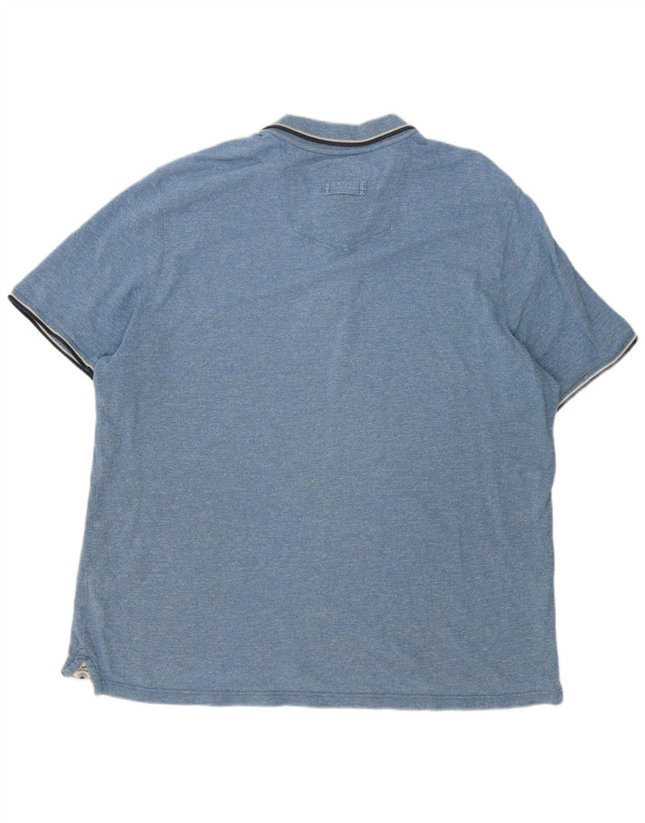 Fat Face Mens Polo Shirt 3XL Blue Striped Cotton