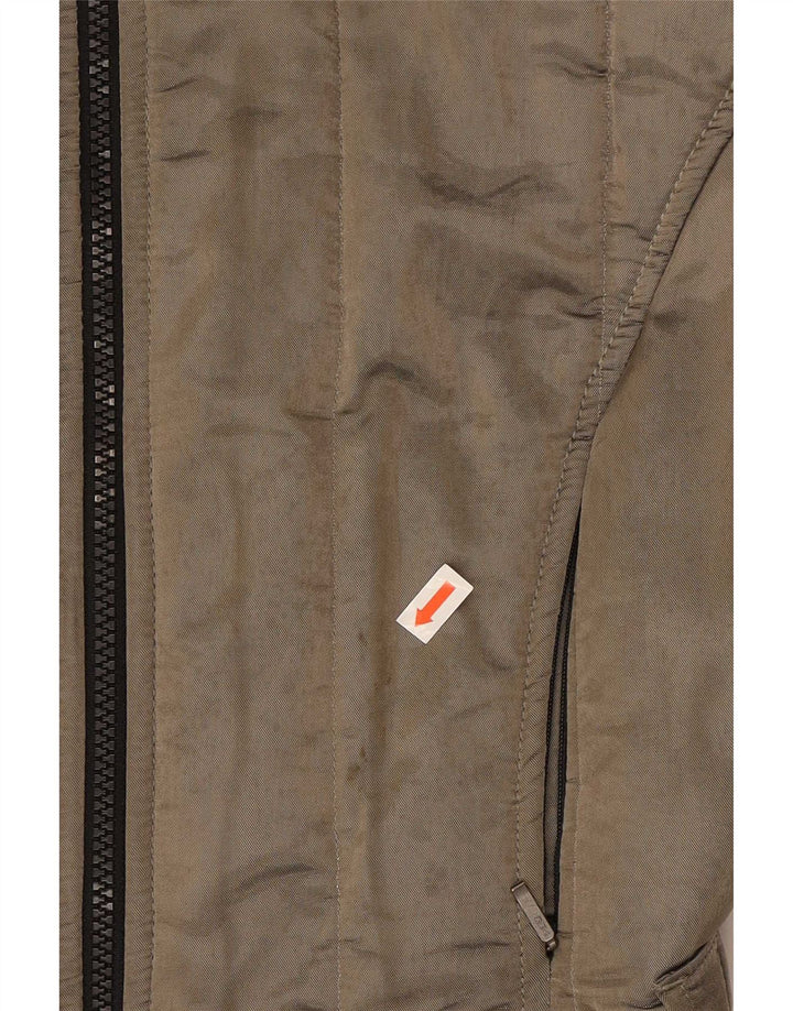 Refrigiwear Womens Padded Jacket IT 44 Medium Khaki Polyamide