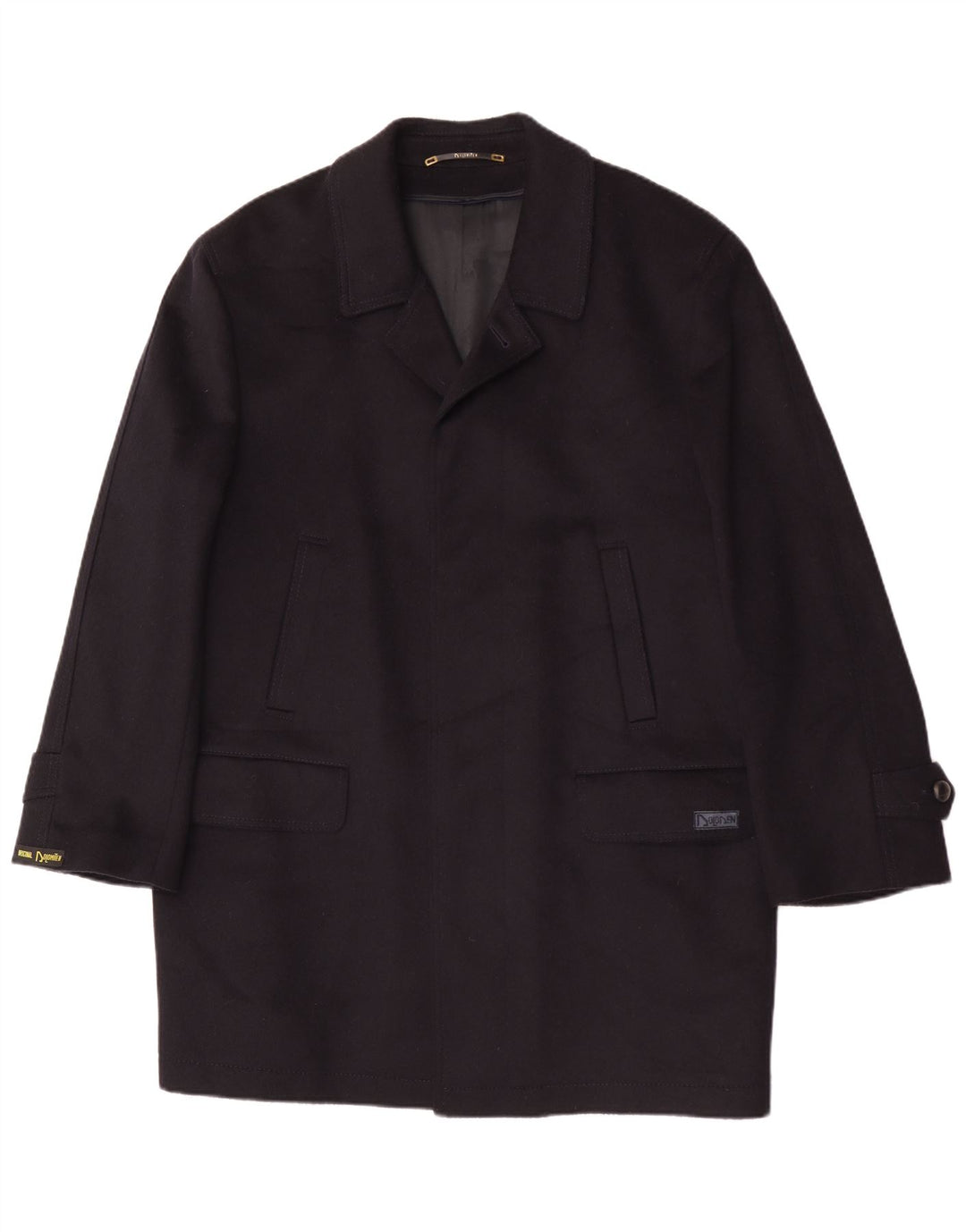 Dolomiten Mens Overcoat IT 50 Large Navy Blue Wool