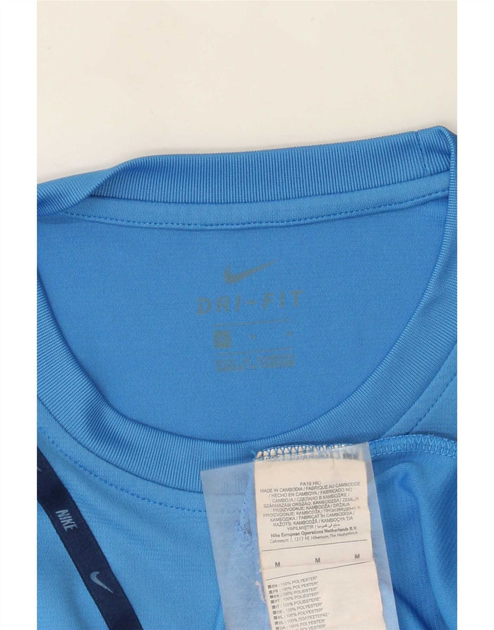 Nike Mens Dri Fit Graphic T-Shirt Top Medium Blue Polyester