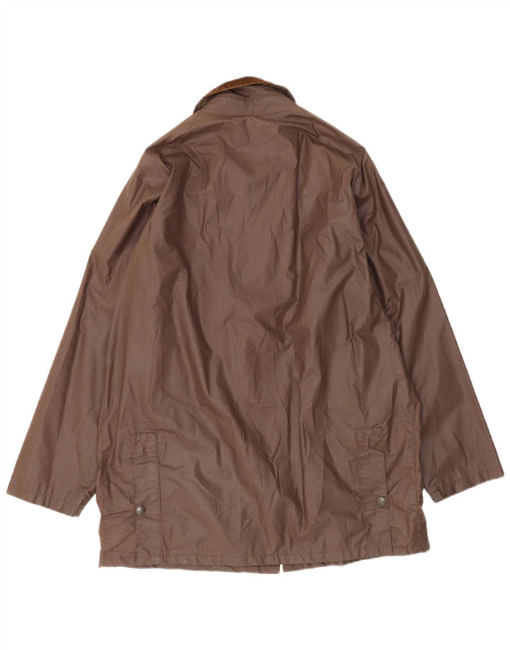 Conbipel Mens Loose Fit Waxed Cotton Jacket UK 36 Small Brown Polyester