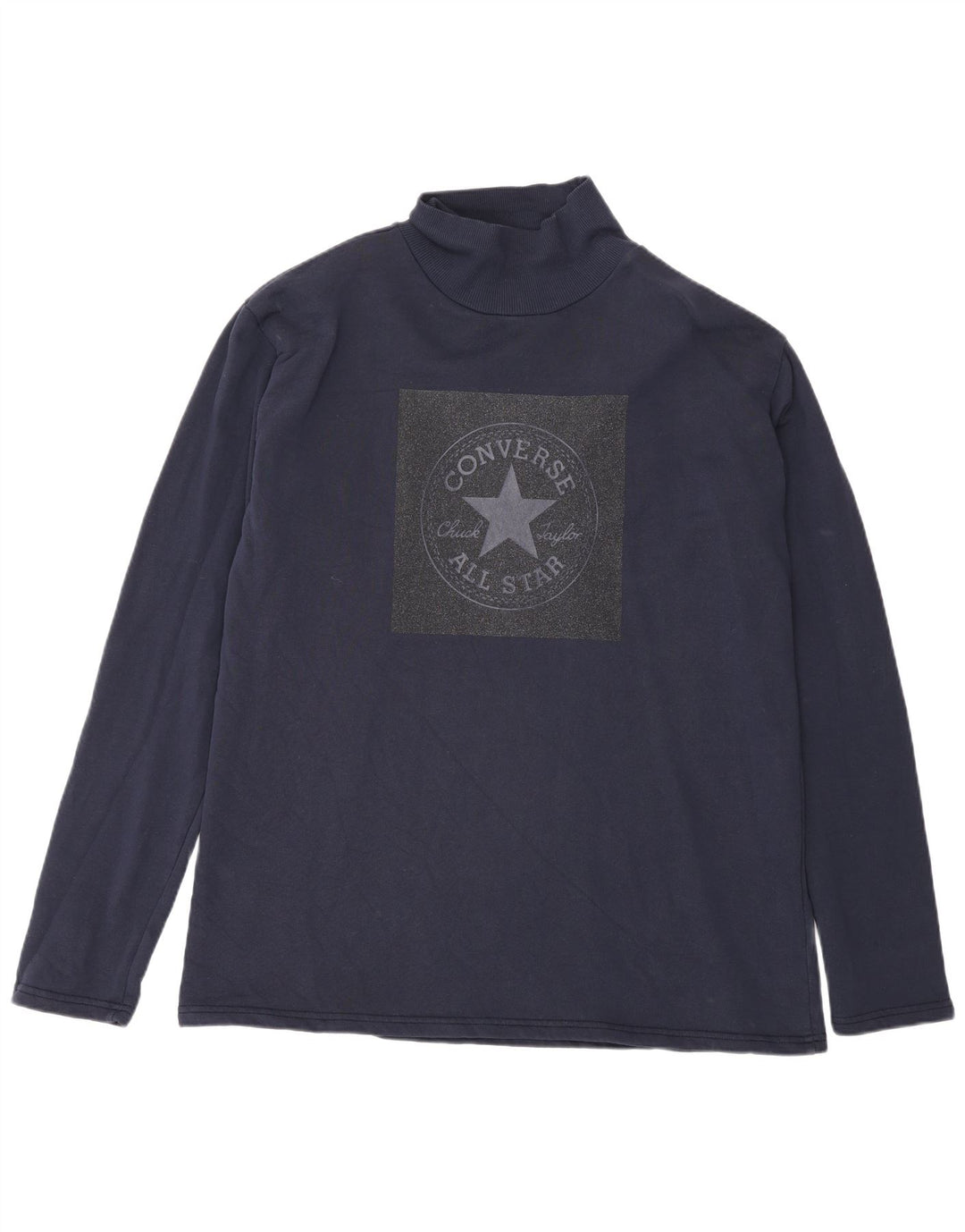 Converse Mens Graphic Top Long Sleeve XL Navy Blue Cotton