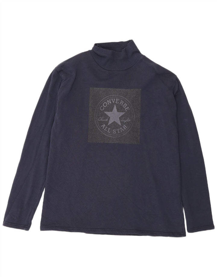 Converse Mens Graphic Top Long Sleeve XL Navy Blue Cotton