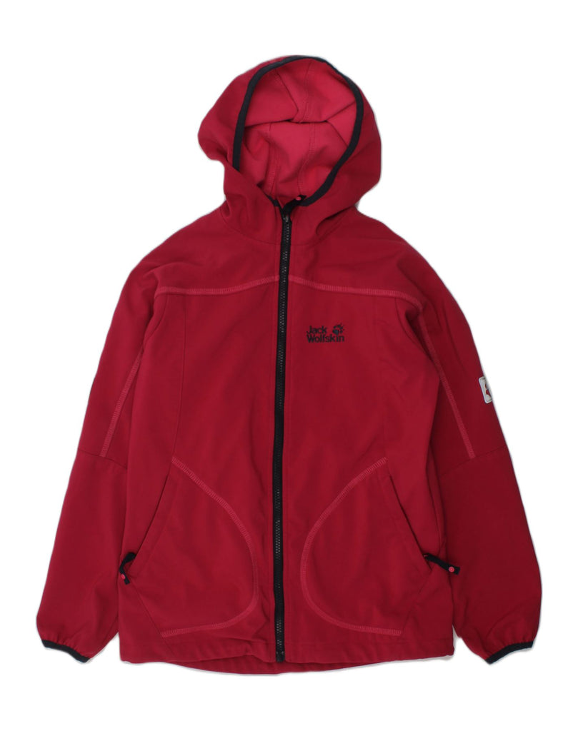 JACK WOLFSKIN Girls Hooded Windbreaker Jacket 11-12 Years Red Polyester | Vintage Jack Wolfskin | Thrift | Second-Hand Jack Wolfskin | Used Clothing | Messina Hembry 