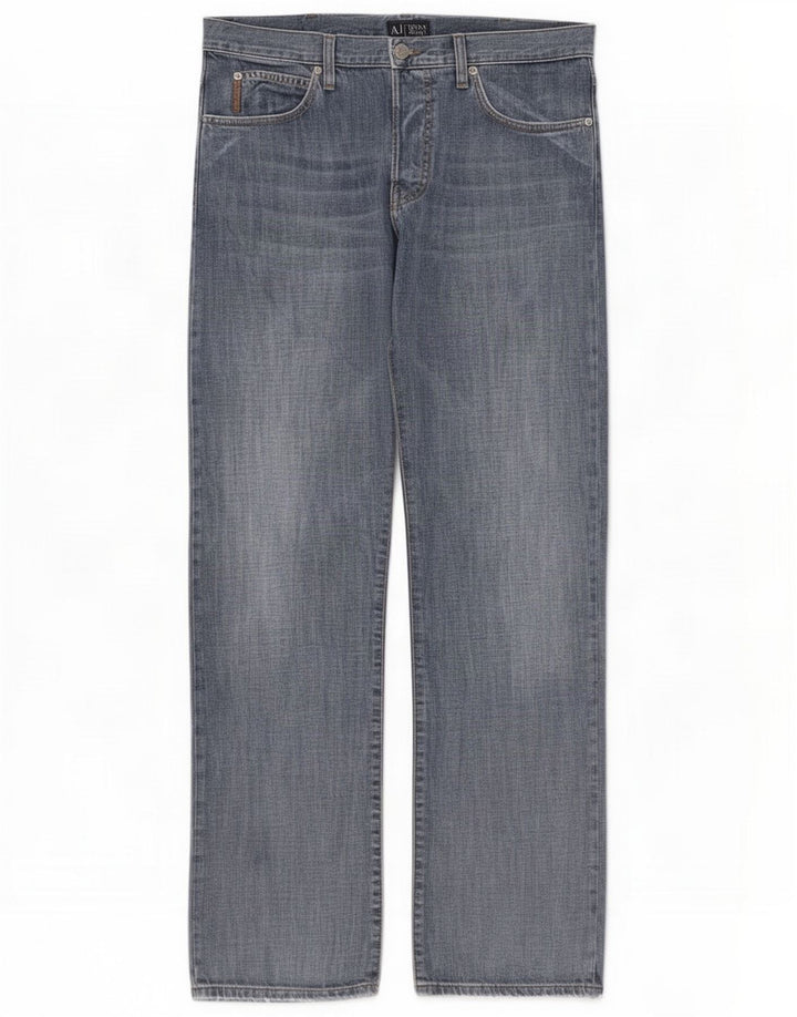 Armani Mens Straight Jeans W36 L33 Blue