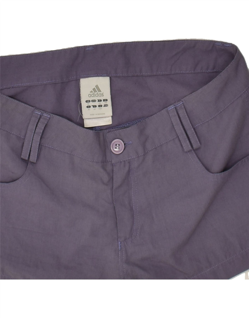 ADIDAS Womens Low Waist Hot Pants UK 16 Large W32 Blue Polyester | Vintage Adidas | Thrift | Second-Hand Adidas | Used Clothing | Messina Hembry 