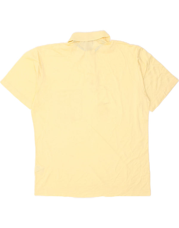 ERMENEGILDO ZEGNA Mens Polo Shirt IT 50 Medium Yellow Cotton