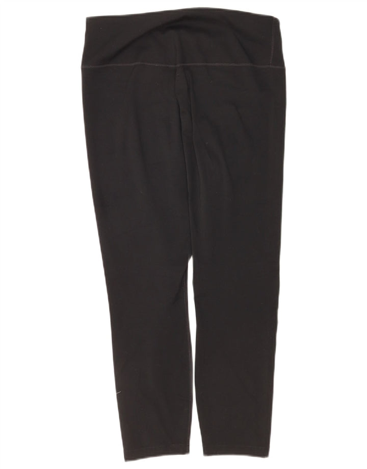 Nike Womens Dri Fit Capri Leggings UK 12 Medium  Black Polyester