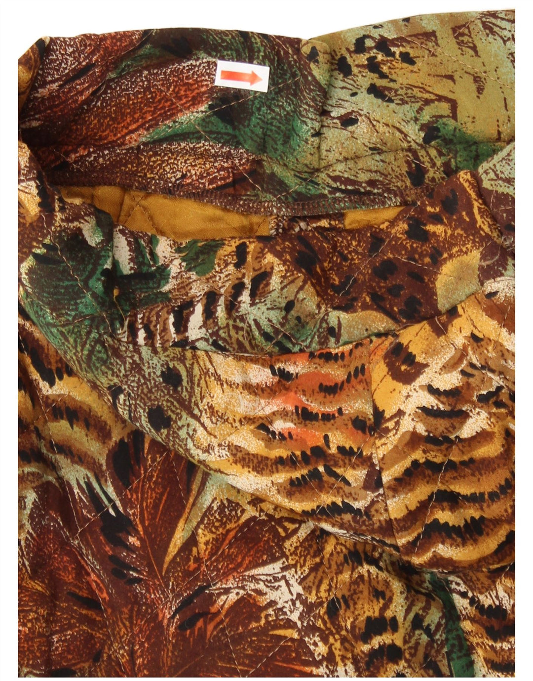 VINTAGE Womens Quilted Pencil Skirt W26 Small Brown Animal Print