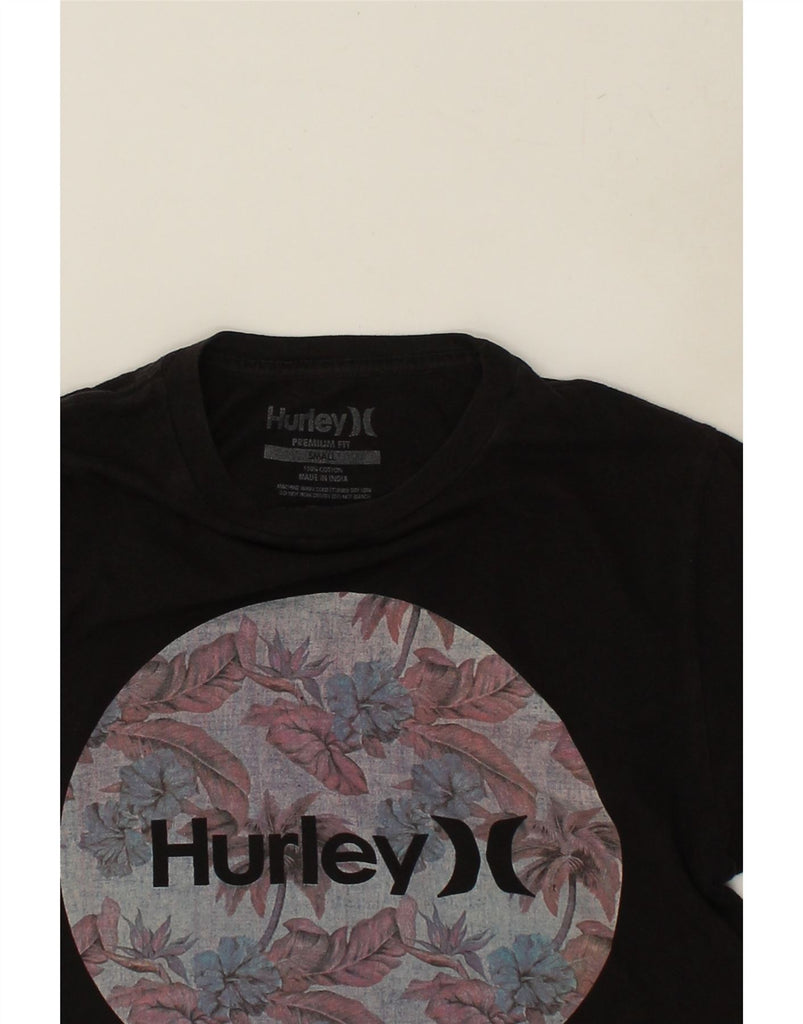 HURLEY Mens Premium Fit Graphic T-Shirt Top Small Black Cotton | Vintage Hurley | Thrift | Second-Hand Hurley | Used Clothing | Messina Hembry 