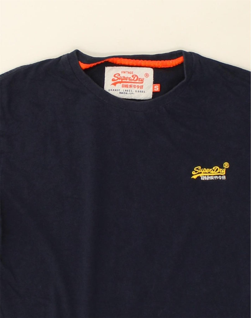 SUPERDRY Mens T-Shirt Top Small Navy Blue Cotton | Vintage Superdry | Thrift | Second-Hand Superdry | Used Clothing | Messina Hembry 