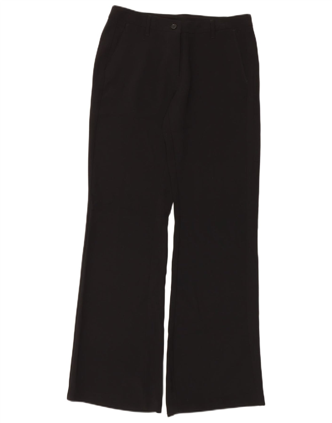 Benetton Womens Bootcut Trousers IT 44 Medium W30 L34 Black Polyester