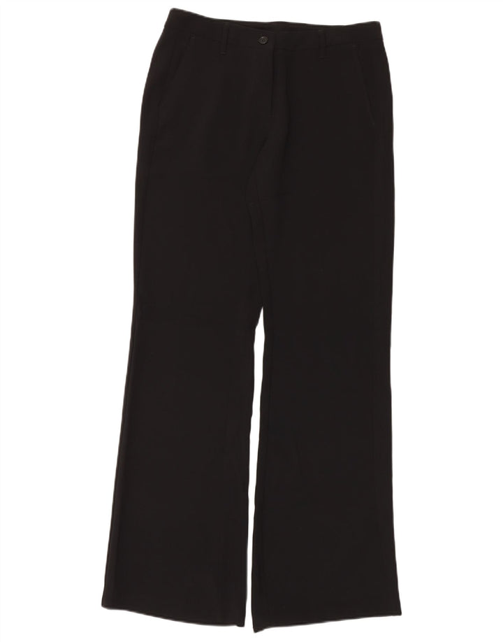 Benetton Womens Bootcut Trousers IT 44 Medium W30 L34 Black Polyester