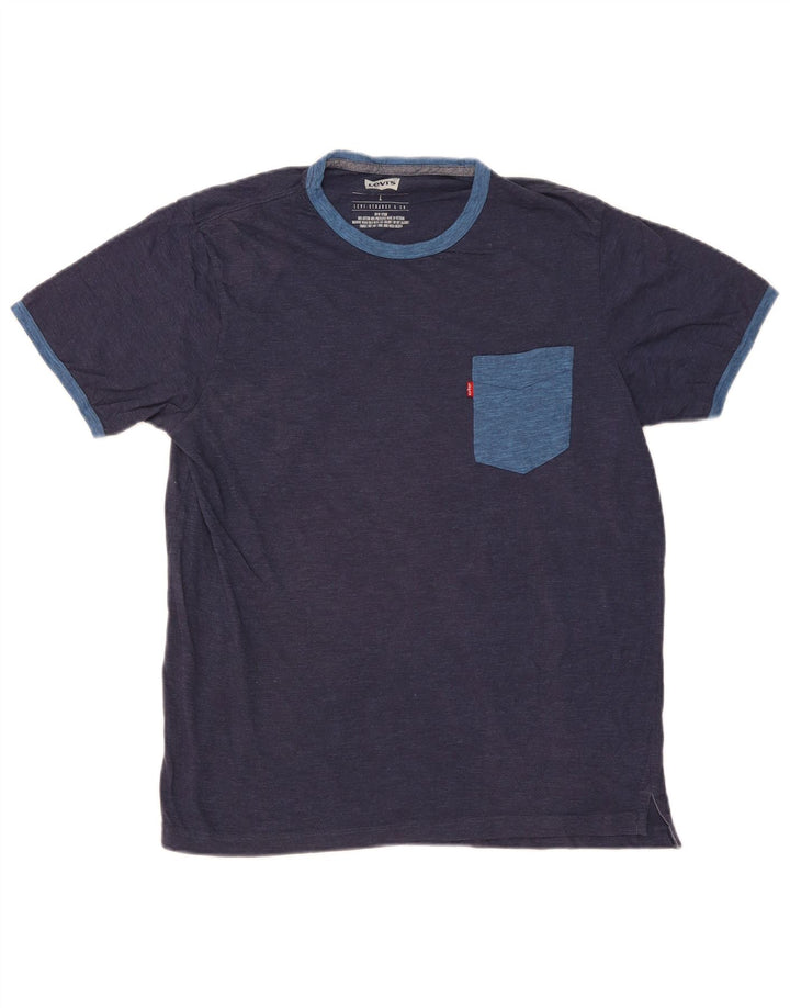 Levi's Mens T-Shirt Top Large Navy Blue