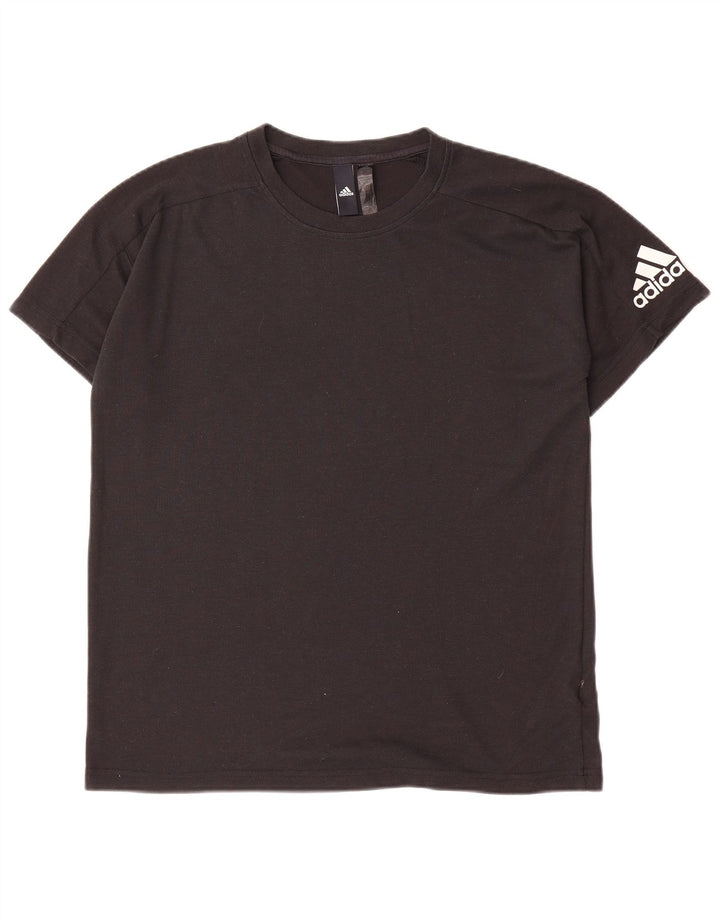 Adidas Mens T-Shirt Top Medium Black Polyester
