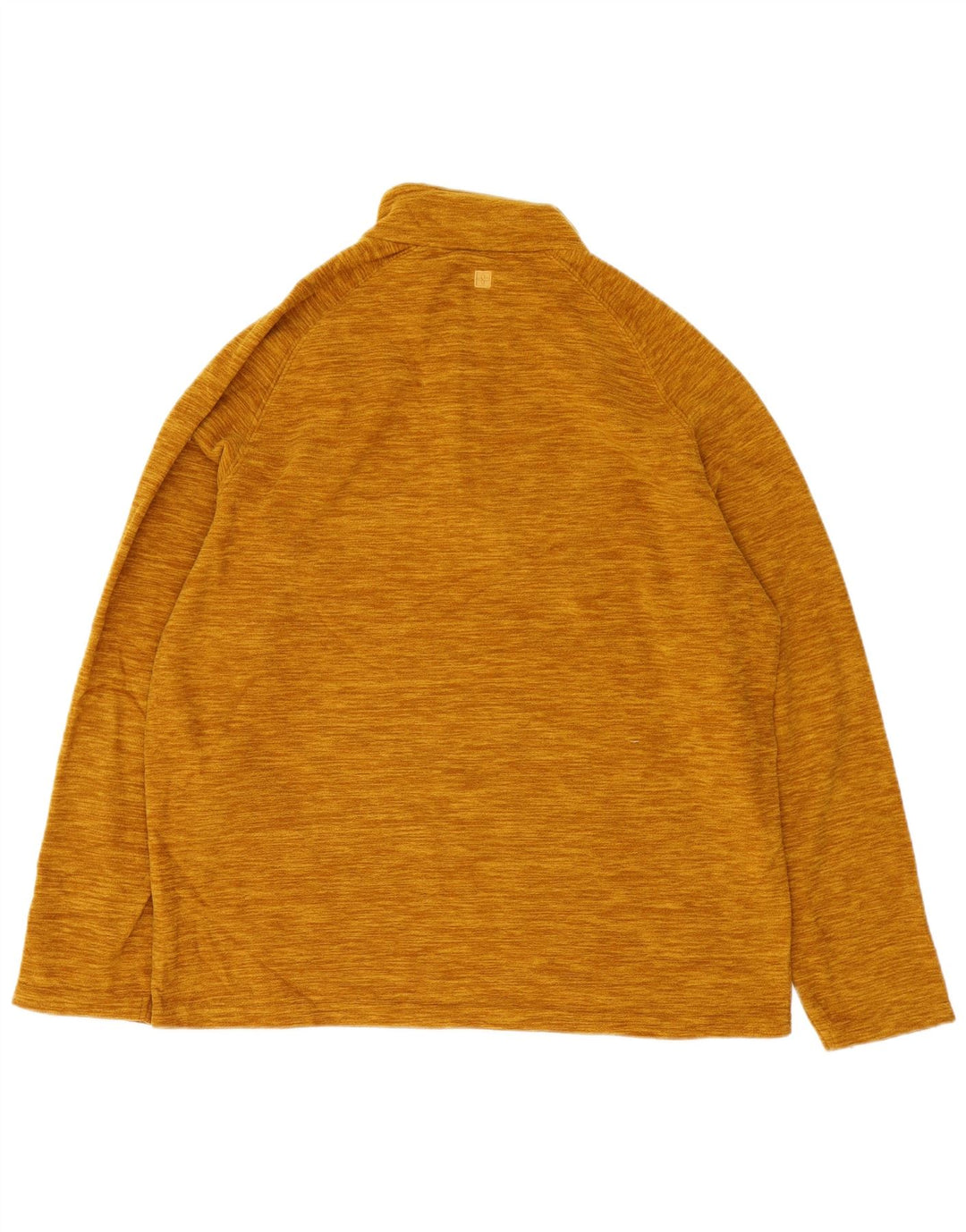 Mountain Warehouse Mens Zip Neck Fleece Jumper Large Yellow Flecked