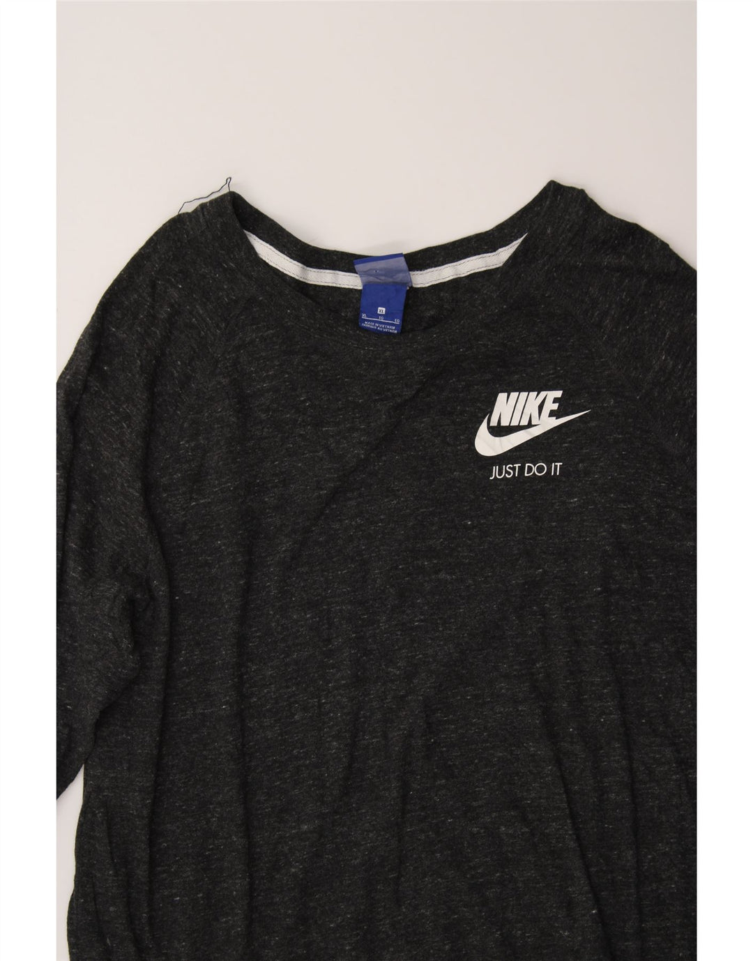 NIKE Womens Sweatshirt Jumper UK 18 XL Grey Flecked Cotton Vintage Nike and Second-Hand Nike from Messina Hembry 