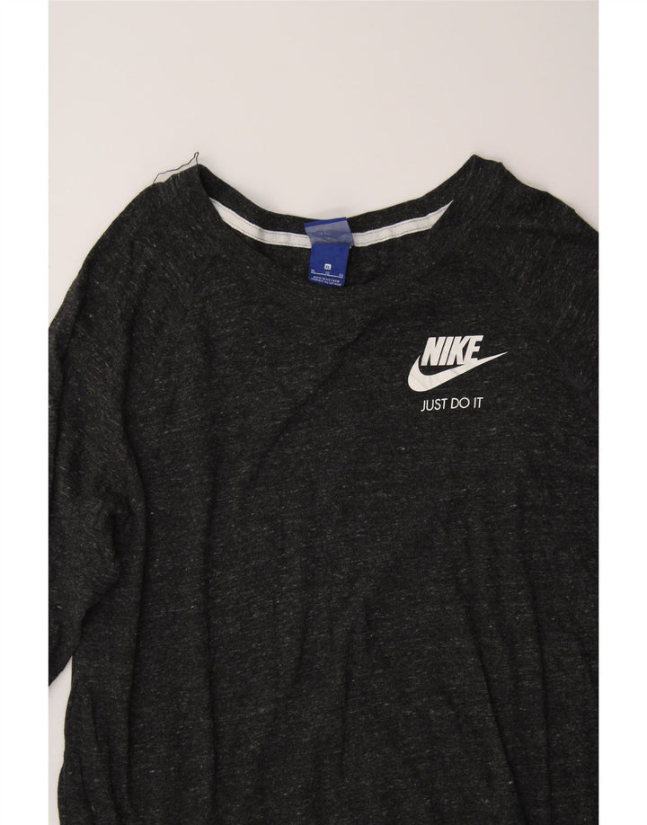 NIKE Womens Sweatshirt Jumper UK 18 XL Grey Flecked Cotton Vintage Nike and Second-Hand Nike from Messina Hembry 