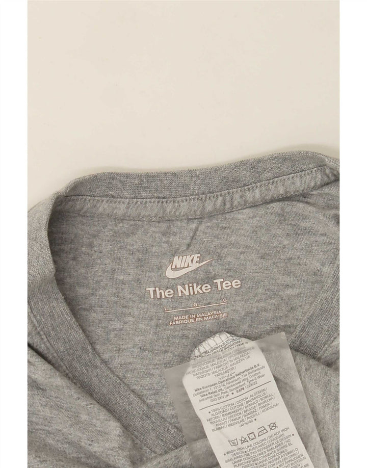 Nike Mens T-Shirt Top Large Grey Cotton