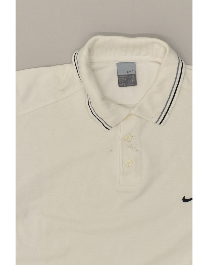 NIKE Mens Polo Shirt XL White Cotton | Vintage Nike | Thrift | Second-Hand Nike | Used Clothing | Messina Hembry 