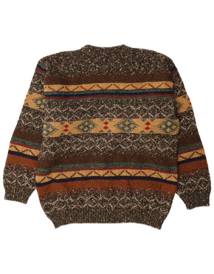 Suspence Mens Crew Neck Jumper Sweater IT 50 Medium Multicoloured Fair Isle