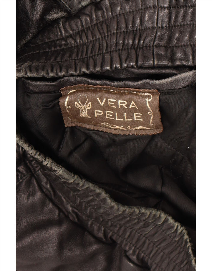 Vintage Mens Leather Jacket UK 42 XL Black Leather
