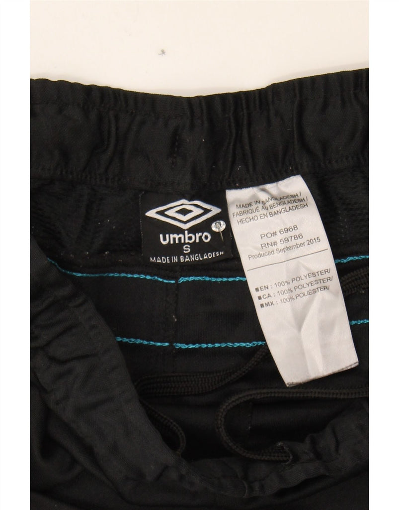 UMBRO Mens Tracksuit Trousers Small  Black Colourblock Polyester Vintage Umbro and Second-Hand Umbro from Messina Hembry 