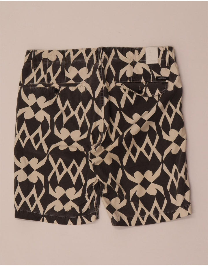 Scotch & Soda Mens Chino Shorts W32 Medium Black Geometric