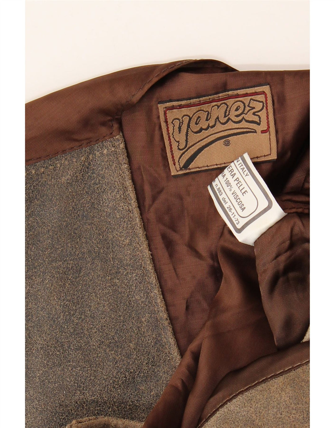 Vintage Mens Suede Waistcoat Medium Brown Leather