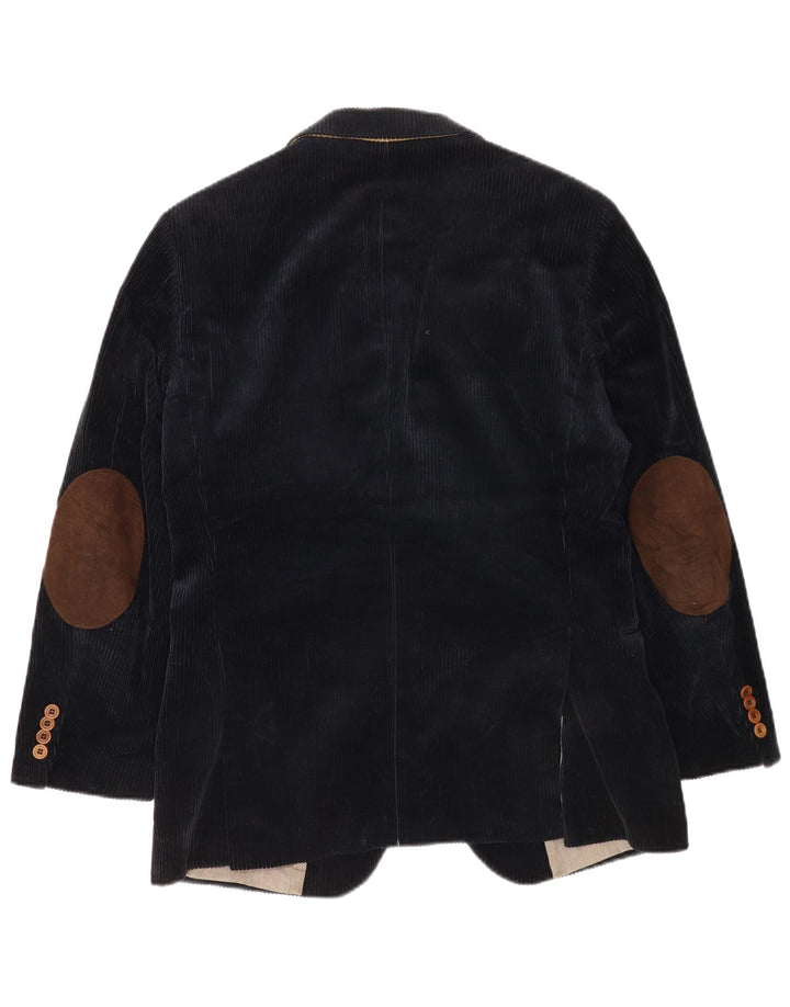 Tommy Hilfiger Mens 2 Button Corduroy Blazer Jacket IT 48 Medium Navy Blue