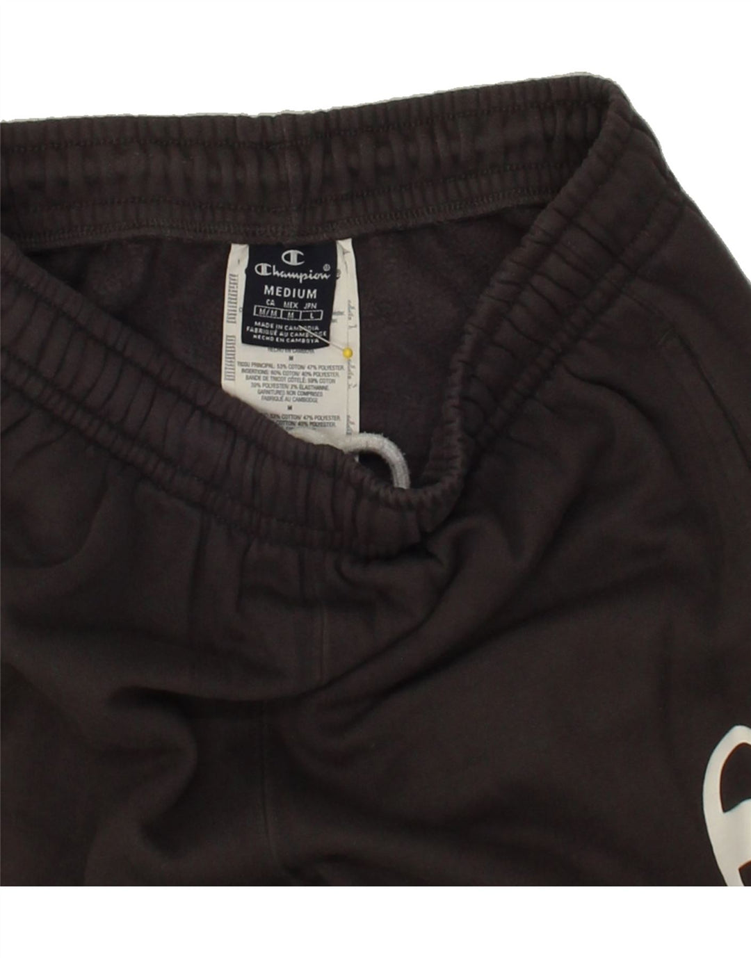 CHAMPION Womens Graphic Tracksuit Trousers Joggers UK 12 Medium Grey Vintage Champion and Second-Hand Champion from Messina Hembry 