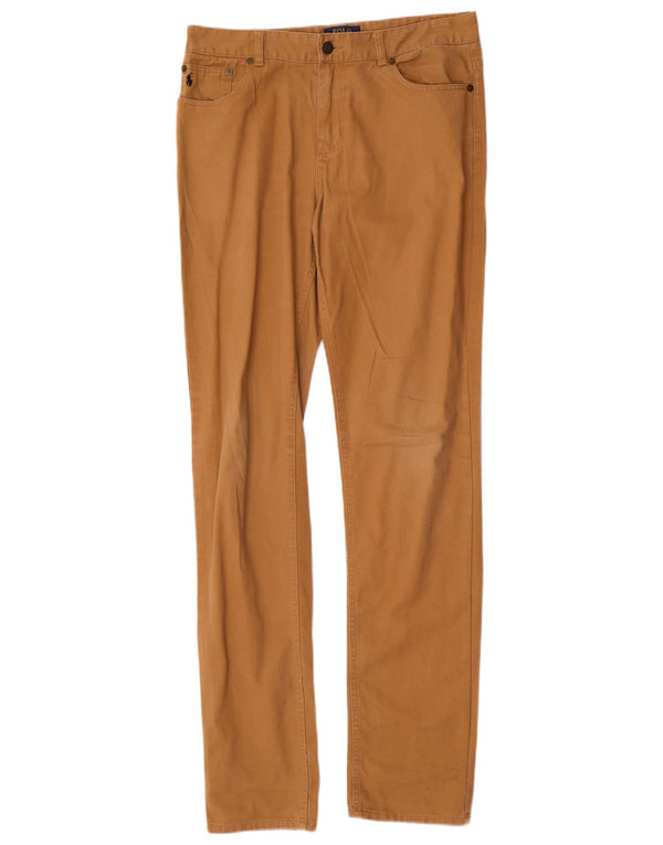 POLO RALPH LAUREN Boys Slim Fit Chino Trousers 15-16 Years W32 L33 Brown