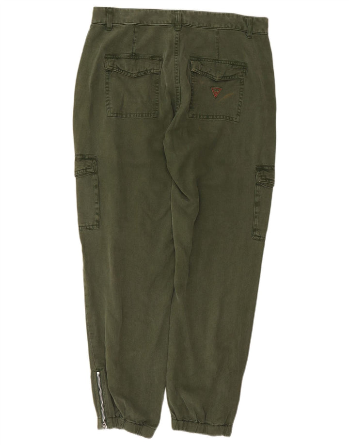Guess Womens Joggers Cargo Trousers W28 L29 Green
