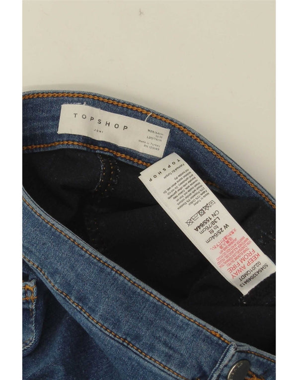Topshop Womens Joni Jegging Jeans W25 L26 Blue Cotton