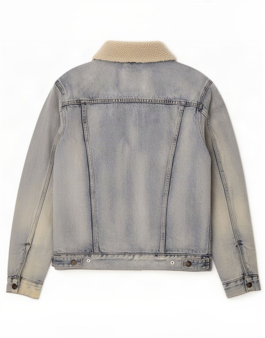 Levi's Mens Denim Sherpa Jacket UK 38 Medium Blue Cotton